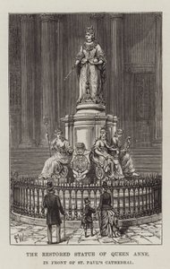 The Restored Statue of Queen Anne, in front of St Paul